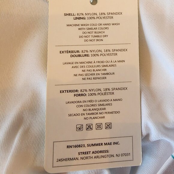 Summer Mae Women's Floral Swim Dress Tummy Control One Piece Swimsuit XXL NWT - Picture 8 of 10